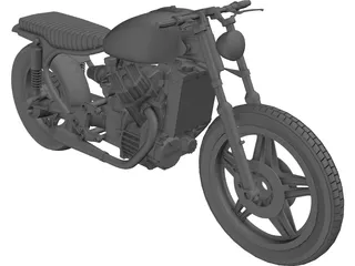 Honda CX500 Custom Cafe Racer 3D Model