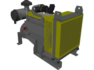 John Deere Engine 3D Model