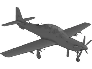 Embraer A-29B Super Tucano 3D Model