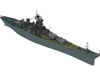 USS New Jersey 3D Model