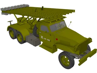 MLRS BM13 Katusha 3D Model