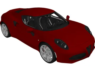 Alfa Romeo 4C Coupe (2014) 3D Model
