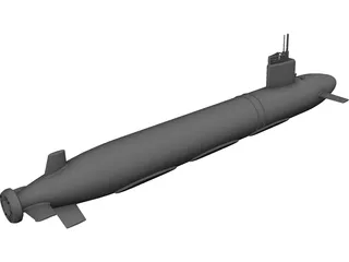 USS Minnesota Submarine 3D Model