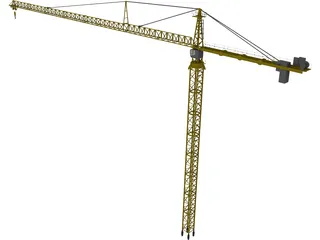Leibherr 550 Tower Crane 3D Model