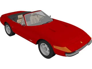 Ferrari 365 GTS4 Daytona Spyder (1972) 3D Model