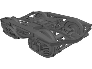 Train Bogie Y25 3D Model