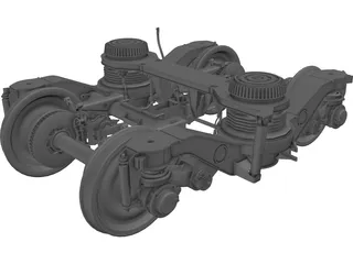 Train Bogie Y32 3D Model