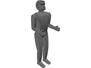 Six Feet Tall Person 3D Model