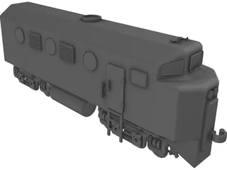 Diesel Locomotive 3D Model