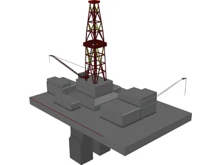 Oil Platform 3D Model