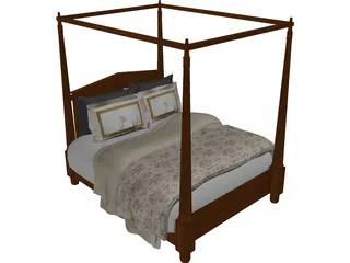 Poster Bed 3D Model