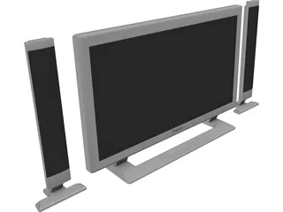 Fujitsu PlasmaVision TV 3D Model