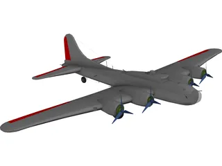 Boeing B-17 Flying Fortress 3D Model