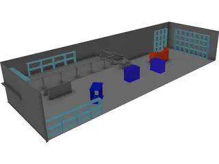 Room and Office 3D Model