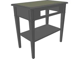 Walnut Nightstand 3D Model