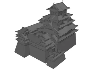 Himeji Jo Japan Castle 3D Model