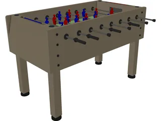 Foosball Table 3D Model