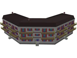 Apartment Building 3D Model