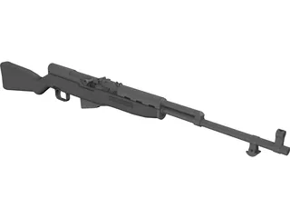 SKS Rifle 3D Model