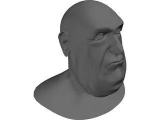 Opera Man Face 3D Model