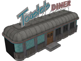 Roadside Diner 3D Model