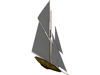 Britannia Sailing Yacht 3D Model