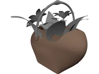 Flowers Basket 3D Model