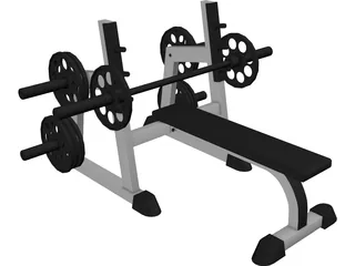 Bench Press 3D Model