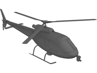 Eurocopter AS-350 B2 Squirrel Ecureuil 3D Model