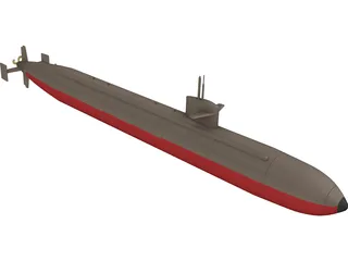 USS Dallas 3D Model