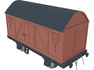 Goods Wagon 3D Model