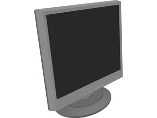 Flat Screen Monitor 17 inch 3D Model