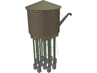 Water Tower 3D Model