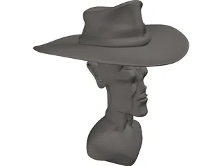 Cowboy Head 3D Model