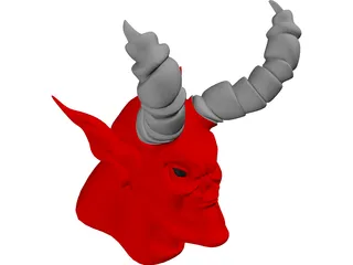 Demon Head 3D Model