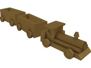 Toy Train 3D Model