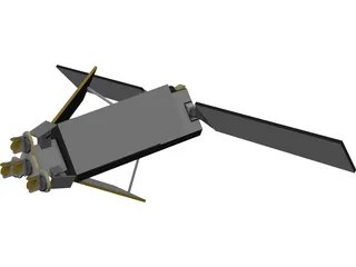 Iridium Constellation Satellite 3D Model