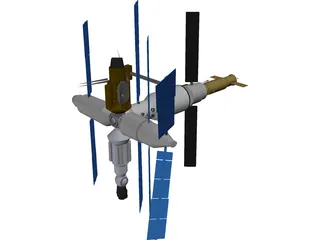 MIR Space Station 3D Model