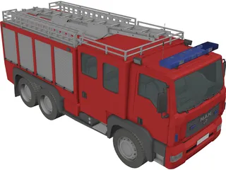 MAN TGL Fire Engine 3D Model