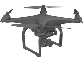 DJI Phantom 3 Drone 3D Model