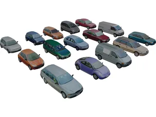 Collection of Cars 3D Model