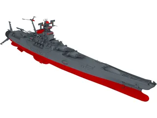 Space Battleship Yamato 3D Model