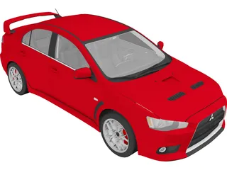 Mitsubishi Lancer Evolution X 3D Model