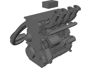 Elan DP02 Mazda MZR Engine 3D Model