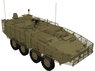 Stryker M1130 Command Vehicle 3D Model