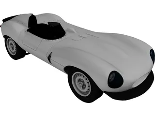 Jaguar D-Type (1956) 3D Model