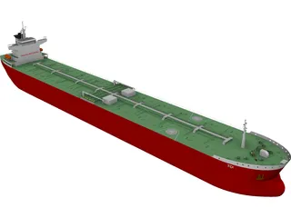 Panamax Oil Tanker 3D Model