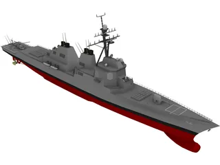 Arleigh Burke-Class Destroyer 3D Model