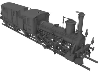 Train Locomotive 3D Model