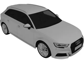 Audi A3 Hatchback (2017) 3D Model